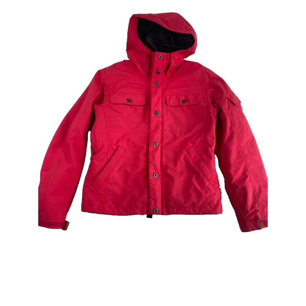 Burton Ski Jacket Women's Sz‎ XS Pink Insulated Snowboarding Sherpa Lined Winter